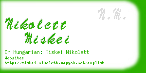 nikolett miskei business card